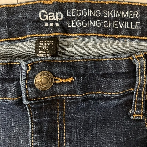 GAP 1969 Women’s Size 18 Legging Skimmer Blue Jeans - Picture 2 of 7